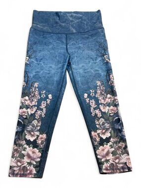 Evolution and Creation Cherry Blossom Skull Leggings! EVCR, Size Large, NWOT!